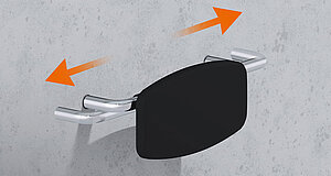 ©NORMBAU GmbH – Die verstellbare Rückenlehne garantiert Flexibilität und Sicherheit.