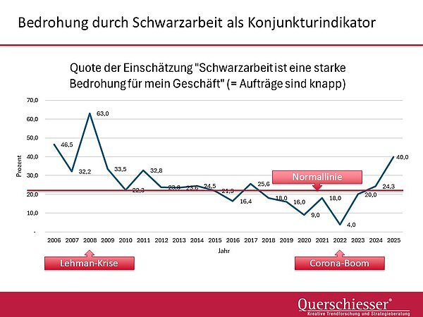 QUERSCHIESSER: Zeitreihe Schwarzarbeit