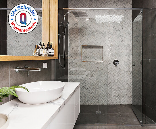 Schröder Wannentechnik: Duschelemente – Ästhetisch und simpel mit geringem Montageaufwand.