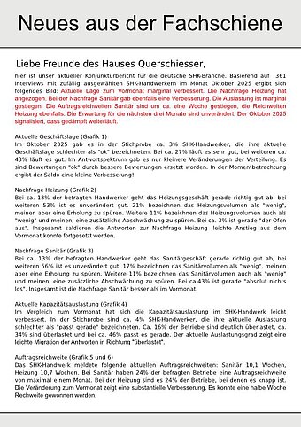 QUERSCHIESSER: Neues aus der Fachschiene 