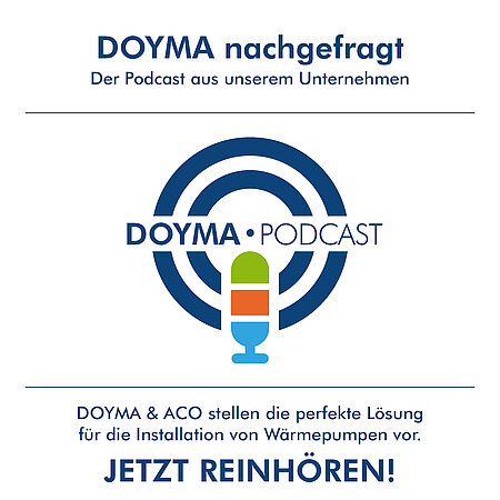 Neuer Podcast: Fachgerechte Installation von Wärmepumpen mit ACO und DOYMA