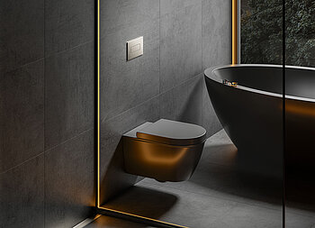 Das Bad wird immer mehr zum Wohlfühlraum. Mit dem Vorwandsystem „Viega Prevista“, den „Visign-Betätigungsplatten“ oder bodengleichen Duschrinnen lassen sich individuelle Wunschbäder realisieren und Designakzente setzen. (Foto: Viega)