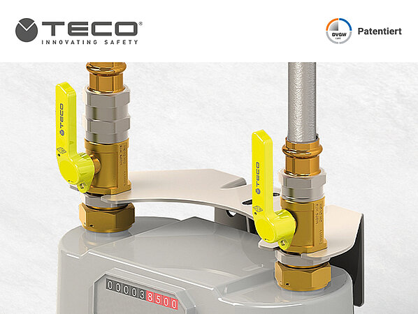 KM3 TECO: das abschließbare Montageset für Zweirohr-Gaszähler