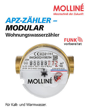 WDV Molliné: APZ – Wohnungswasserzähler, Modular und Digital