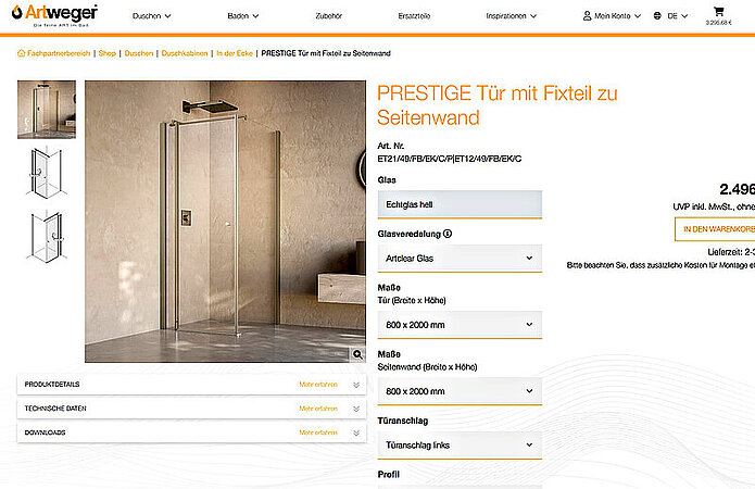 Artweger präsentiert neuen Profi-Online-Shop 