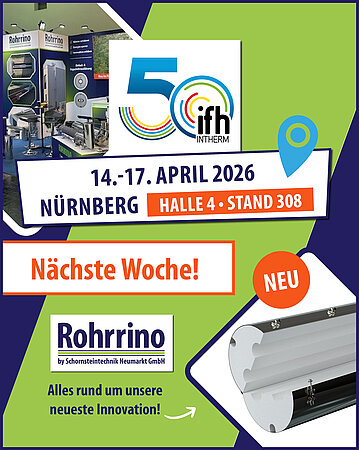 Schornsteintechnik Neumarkt: IFH/Intherm Nürnberg nächste Woche - Wir sind dabei!