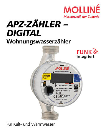 WDV Molliné: APZ – Wohnungswasserzähler, Modular und Digital