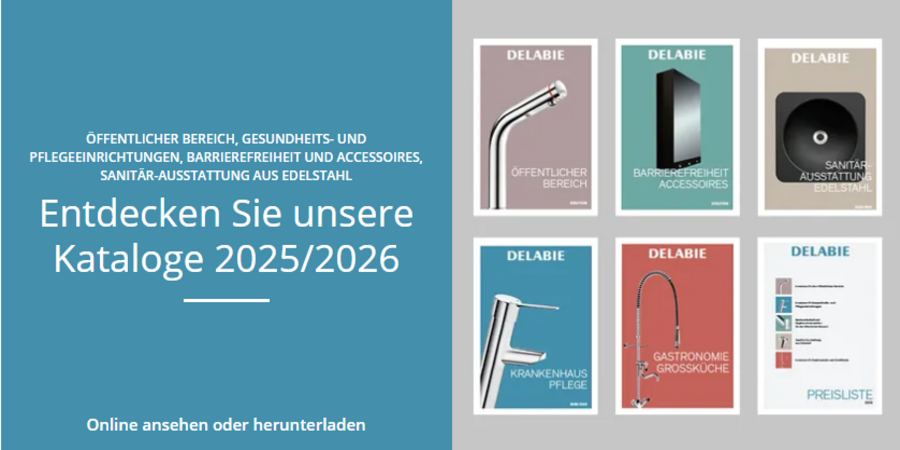 Entdecken Sie die aktuellen Kataloge von DELABIE für 2025/2026 – jetzt online ansehen