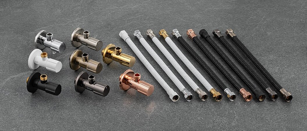 Mehr Farbe für Ihr Bad: Stilvolle Flexschläuche und Eckventile für moderne Sanitärlösungen