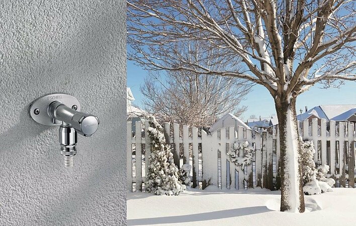 SCHELL: Mit frostsicheren Außenwandarmaturen Frostschäden am Gebäude verhindern