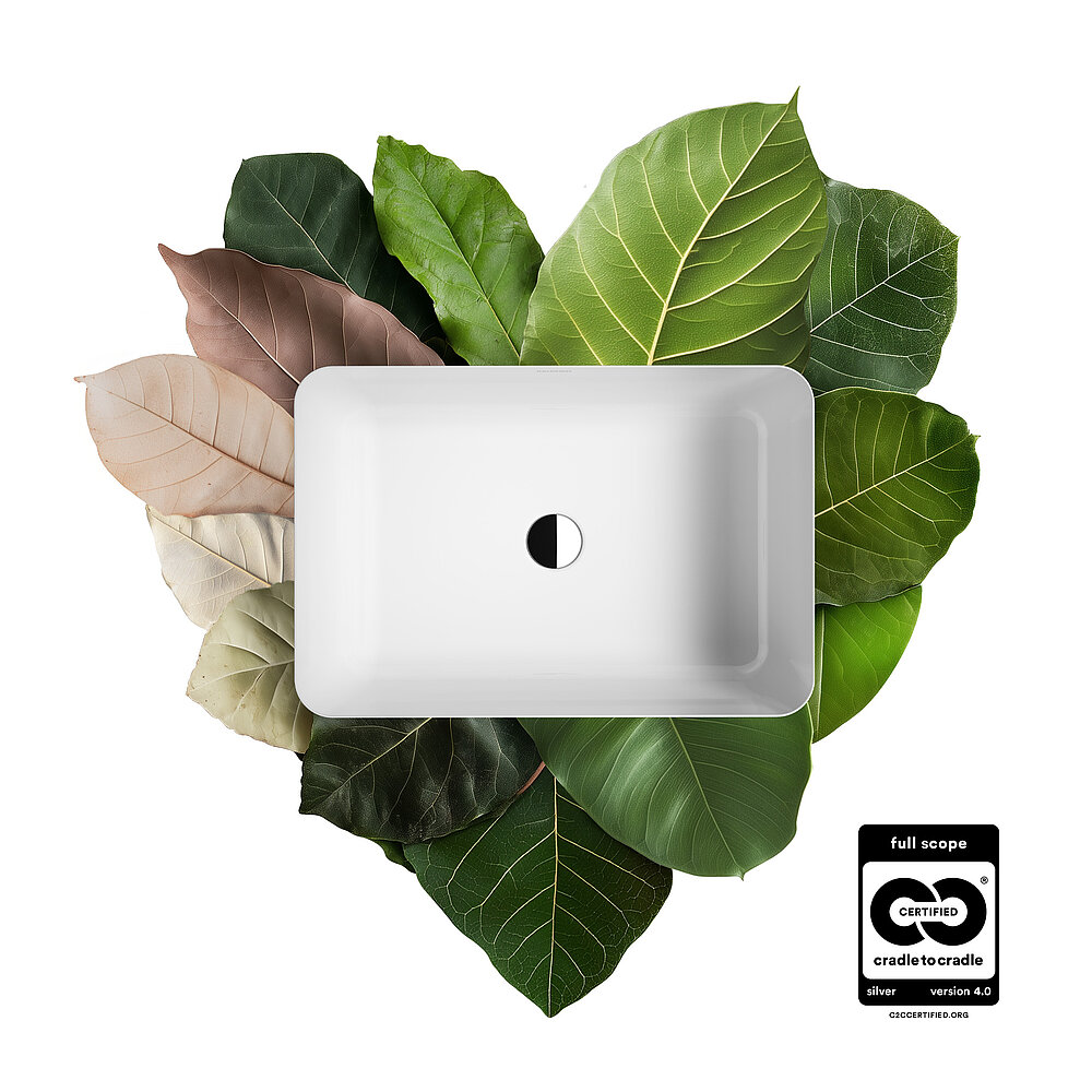 Badobjekte von Kaldewei bestehen aus Stahl und Glas, sind plastikfrei und können am Ende ihres Lebenszyklus zu 100 Prozent in den Materialkreislauf zurückgeführt werden. Foto: KALDEWEI