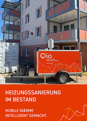Qio: Mobile Heizzentrale QHZ 150 zur Überbrückung   