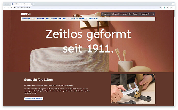 www.hansa.com – Digitale Orientierung für Fachhandwerker und Planer 