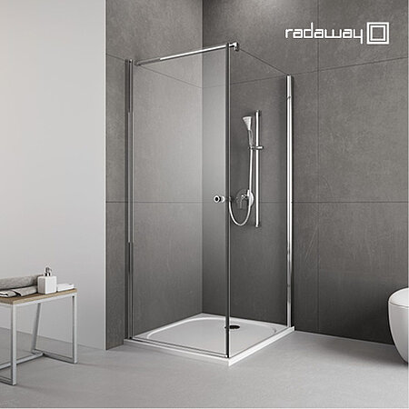 RADAWAY: Platzsparend und trotzdem große Einstiegsbreite: Eckeinstiege