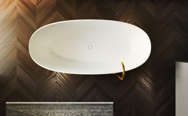 RIHO: Oval-Badewanne aus der Solid Surface-Modellreihe