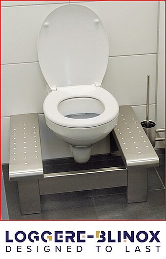 Die LOGGERE-BLINOX Hockhilfe – macht aus einem WC ein Hybrid-WC.