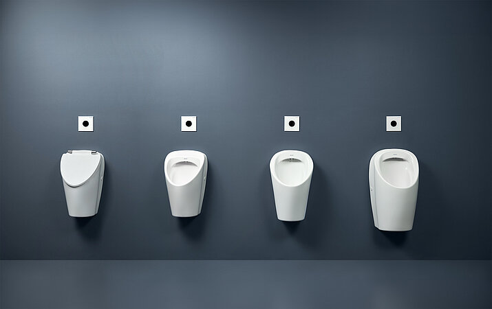 Ergonomisch und spülrandlos: Die neuen Geberit Renova Urinale 