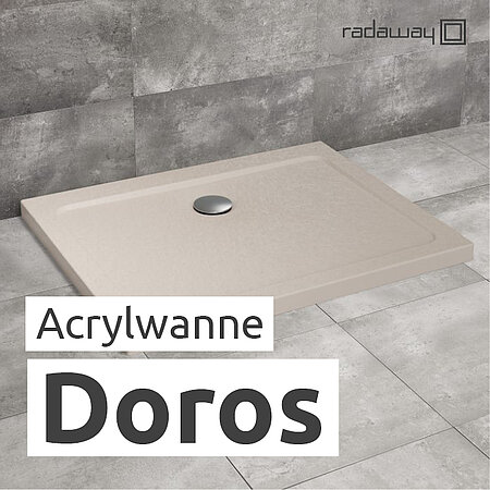 RADAWAY: Neu: Acrylwanne Doros Steinoptik 