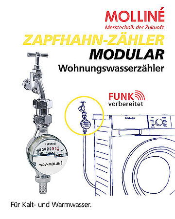 WDV Molliné: Waschtisch- und Zapfhahnzähler für Wohnungen, Modular und Digital