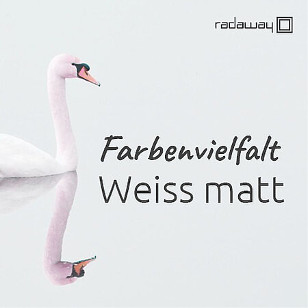 RADAWAY: Treibt es nicht zu bunt - Duschkabinen in Weiß matt