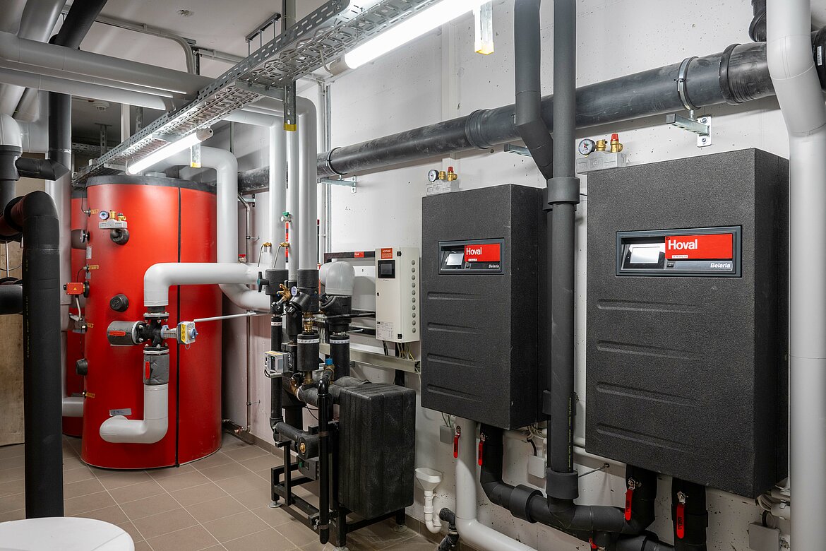 Das kompakte Innengerät der Belaria® spart Platz im Technikraum.