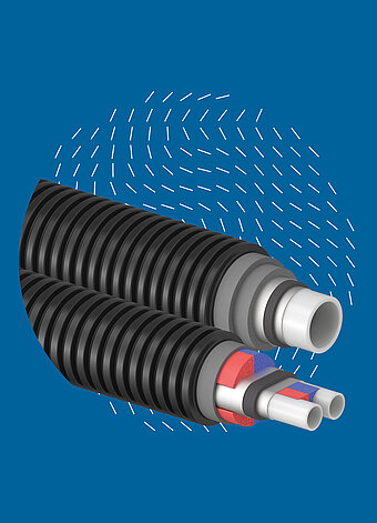 Neue Uponor Ecoflex Thermo VIP-Rohre: Hervorragende Wärmeverlustleistung für große bis mittlere Nahwärmenetze