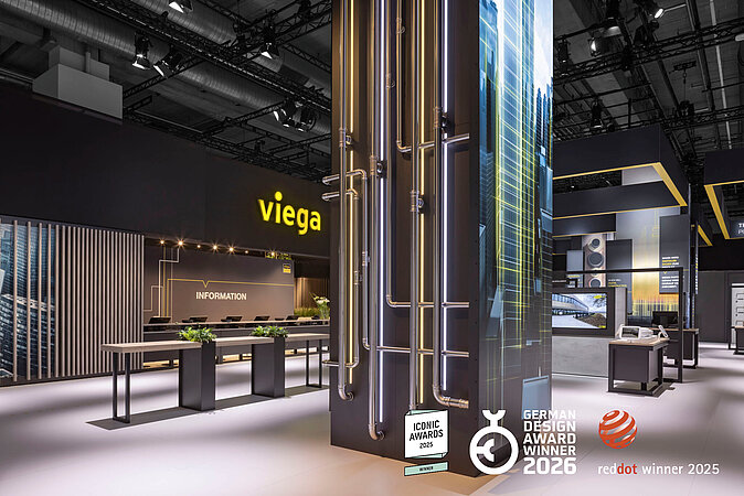 Viega Messestand erhält internationale Designpreise