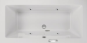 Draufsicht Badewanne mit Düsenanordnung