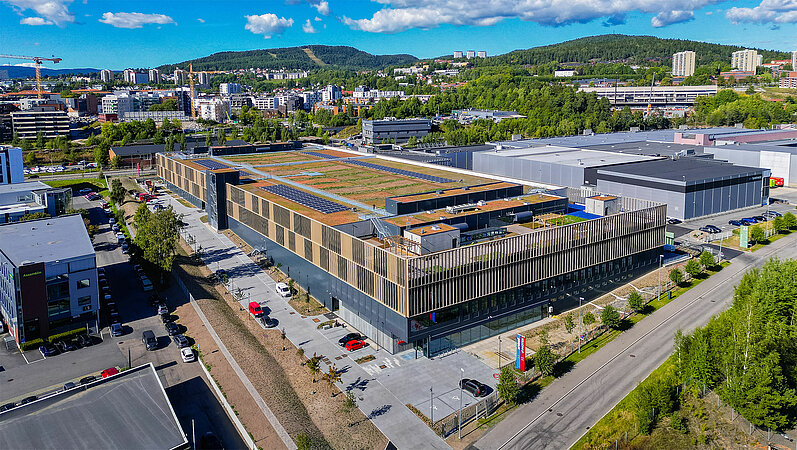 CONTI+ ultra Waschtischarmaturen im neuen Logistik- und Lagergebäude von Ahlsell in Oslo
