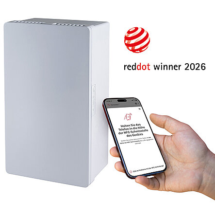 Dezentrales Lüftungsgerät von Pluggit mit Red Dot Award ausgezeichnet