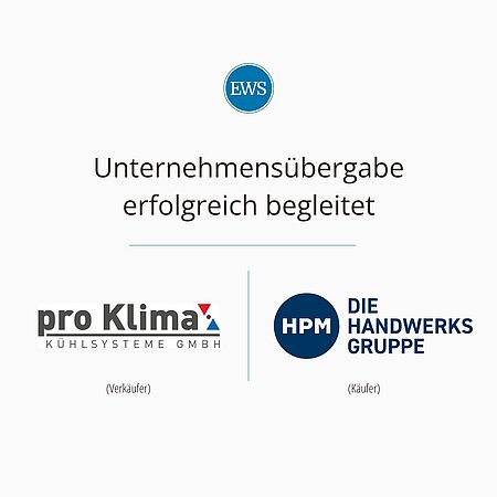 EWS M&A-Beratung: Unternehmensübergabe erfolgreich begleitet