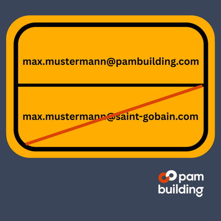 Pam Building informiert: Wichtige Änderung bei den E-Mail-Adressen
