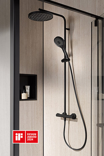 HSK: Design-Armaturenlinie Slim mit verbrühungssicherem Shower-Set   