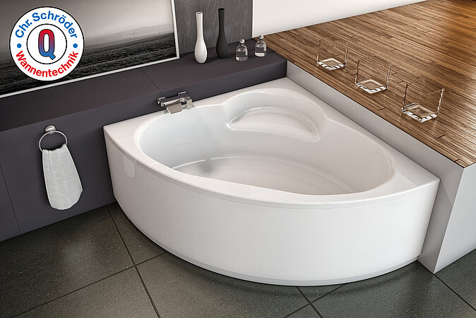 Platz optimal genutzt - mit den Eckbadewannen von Schröder Wannentechnik.