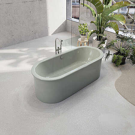 Key Colour „Salvia“ bei Bette: Der Salbei-Farbton für harmonische Badgestaltung 