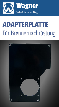 Philipp Wagner GmbH: Brenneradapterplatte für Buderus / Sieger Kessel Serie G105 / S105U