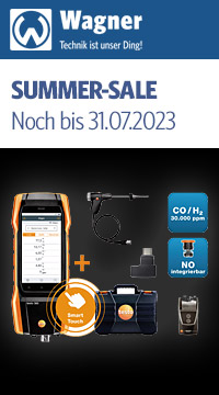 Nur noch bis 31.7.23: Die Testo Super-Summer-Sale-Aktion: Rauchgasanalyse-Sets Aktionspreisen.