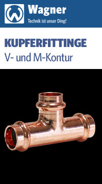 Einführungsaktion 10% Rabatt: Kupfer-Fittinge für V- und M-Kontur (Trinkwasser und Heizung)